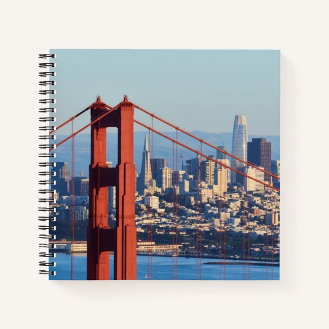 Cuaderno Vista de San Francisco a través del puente Golden  (Anverso)