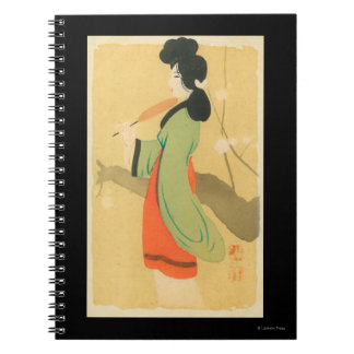 Cuaderno Vista de una mujer japonesa en París, París, Franc
