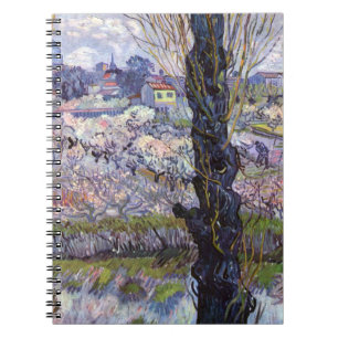 Cuaderno Vista de Van Gogh de Arles Huertos en Flor Impresi