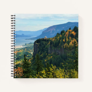 Cuaderno Vista de Vista House, río Columbia, Oregón