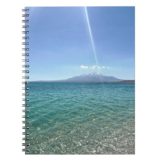 Cuaderno Vista del agua cristalina Blue Sky Beach Vibe Tran