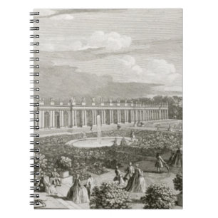 Cuaderno Vista del castillo francés de Trianon, el parterr