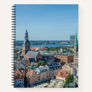 Cuaderno Vista del centro de Riga desde arriba