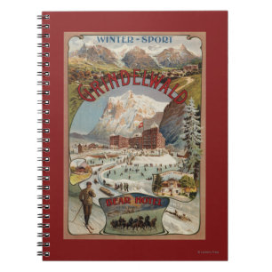 Cuaderno Vista del poster promocional del hotel del oso