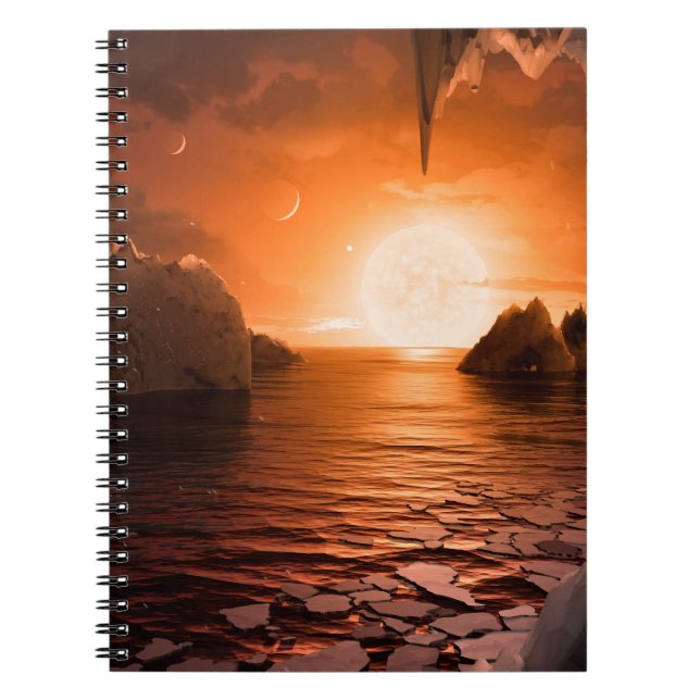 Cuaderno Vista desde Trappist-1f Exoplanet (Frente)
