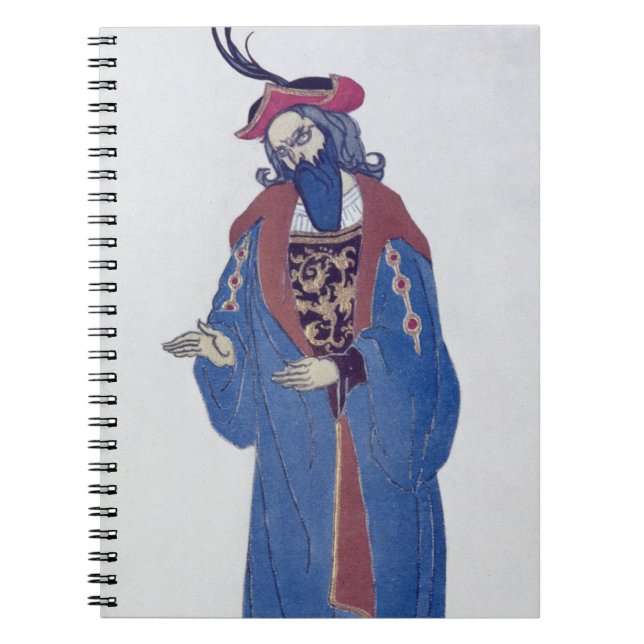 Cuaderno Vista el diseño para la Azul-Barba, del Beaut el (Frente)