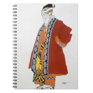 Cuaderno Vista el diseño para un viejo hombre en una capa