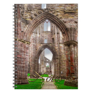 Cuaderno Vista interior de la antigua abadía de Tintern en 