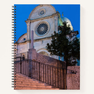 Cuaderno Vista nocturna de las escaleras y la iglesia en Sp