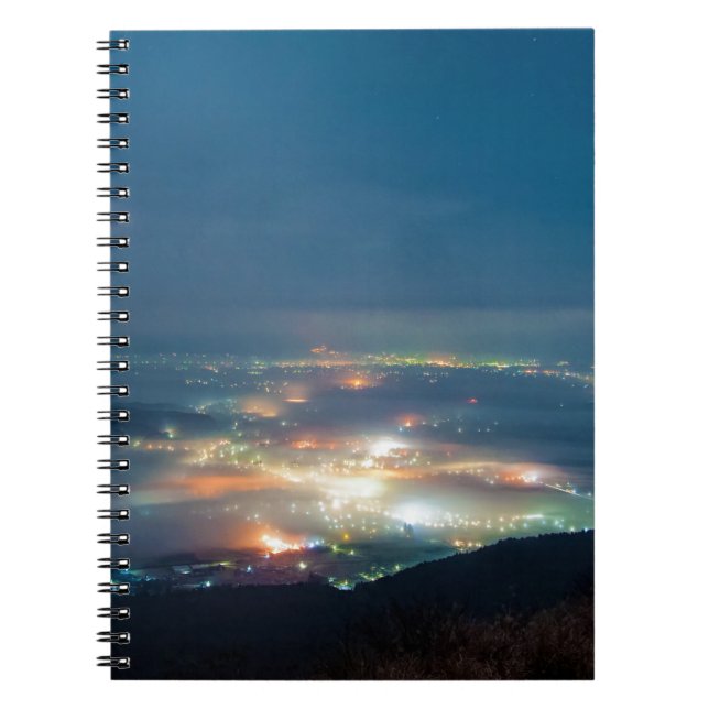 Cuaderno Vista Nocturna También Mar De Nubes Japón Kumamoto (Frente)