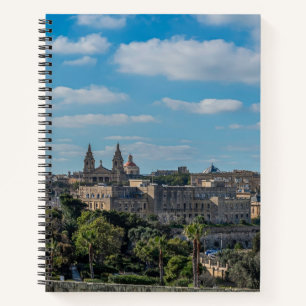 Cuaderno Vista panorámica del casco antiguo de La Valeta en