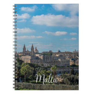 Cuaderno Vista panorámica del casco antiguo de La Valeta en