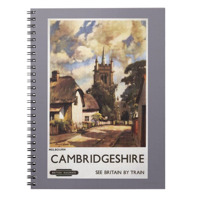 Cuaderno Vista panorámica del país Poster de Ferrocarriles  (Frente)