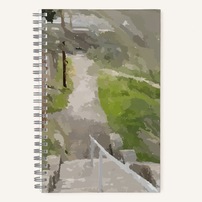 Cuaderno Vista primaveral desde el Sketchbook de escaleras (Anverso)