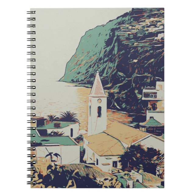 Cuaderno Vista típica de la isla Madeira (Frente)
