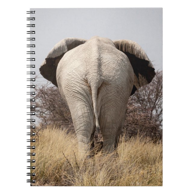 Cuaderno Vista trasera del elefante (Frente)