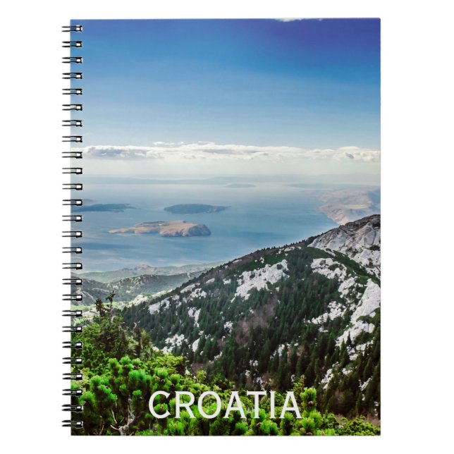 Cuaderno Vistas al mar desde las montañas de Croacia (Frente)