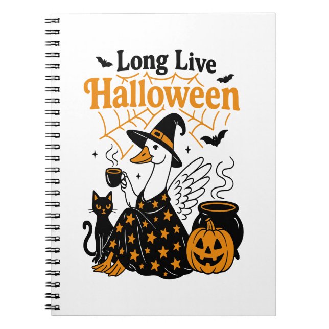 Cuaderno Viva la Bruja del Ganso de Halloween (Frente)