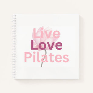 Cuaderno Vive Ama Pilates Loto Bienestar Tranquilo Regalo p