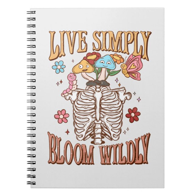 Cuaderno Vive de forma simple, Bloom Willy - Skeleton y hon (Frente)