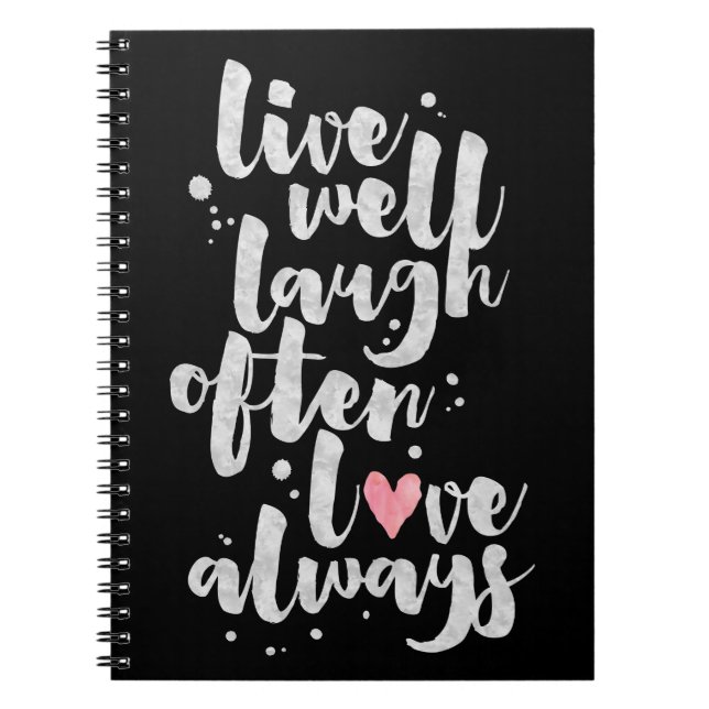 Cuaderno Vive el amor de la risa - diario inspirador (Frente)