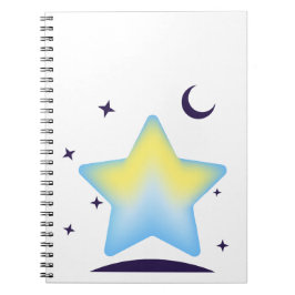 Cuaderno Vivero caprichoso de estrellas y lunas pastel