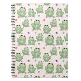 Cuaderno Vivero de rana rosa caprichosa acuarela