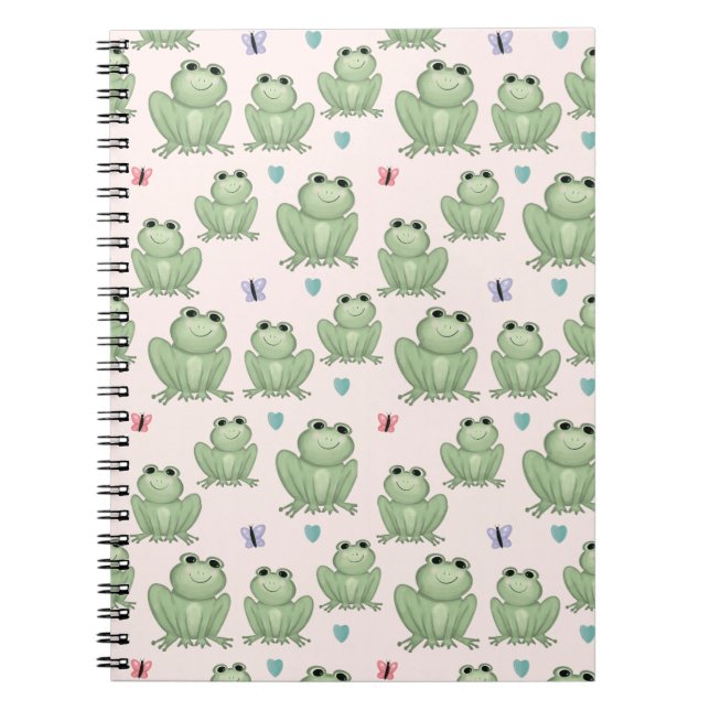 Cuaderno Vivero de rana rosa caprichosa acuarela (Frente)