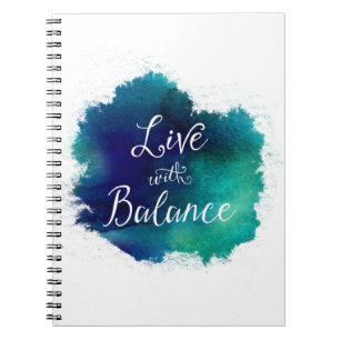 Cuaderno Vivir con tipografía de guiones equilibrados