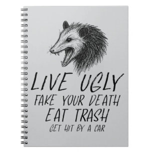 Cuaderno Vivir Falso Falso Tu Muerte Comer Basura Graciosa