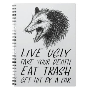 Cuaderno Vivir Falso Falso Tu Muerte Comer Basura Graciosa 