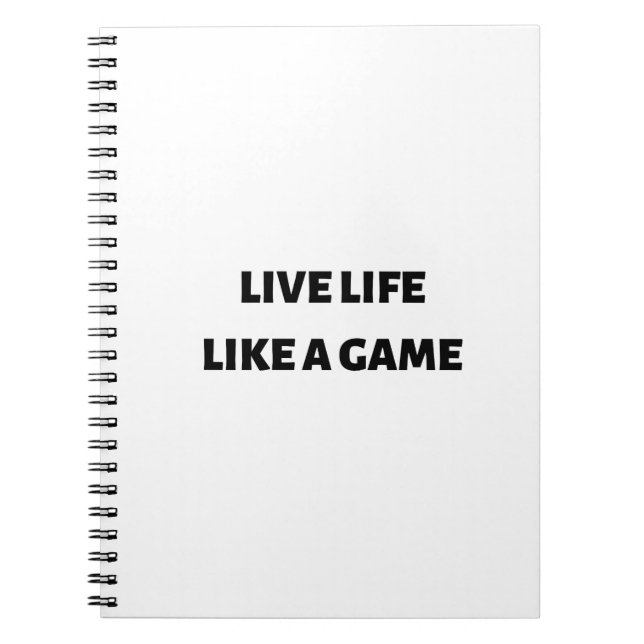 Cuaderno Vivir la vida como un juego (Frente)
