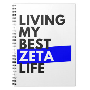 Cuaderno Vivir mi mejor vida de Zeta - Bloc de notas lindo