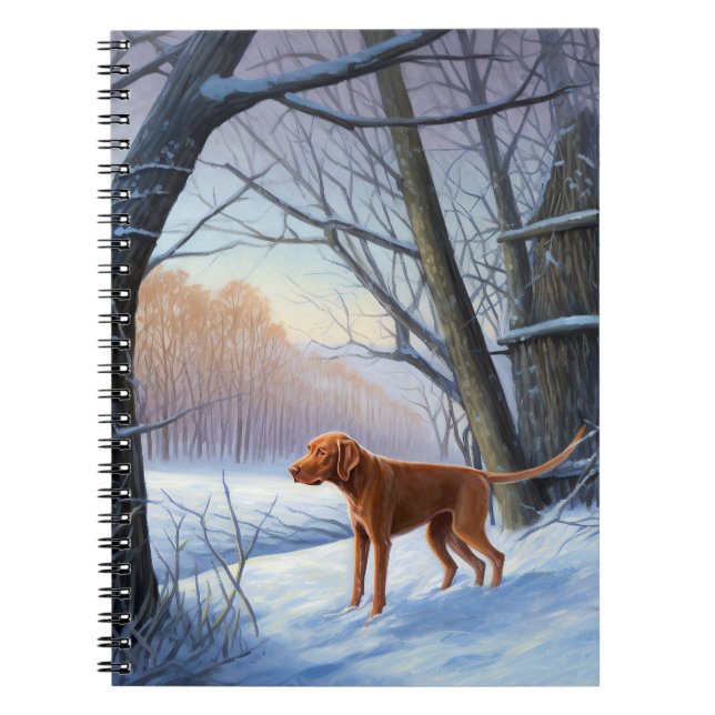 Cuaderno Vizla Deja que nieve Navidad  (Frente)