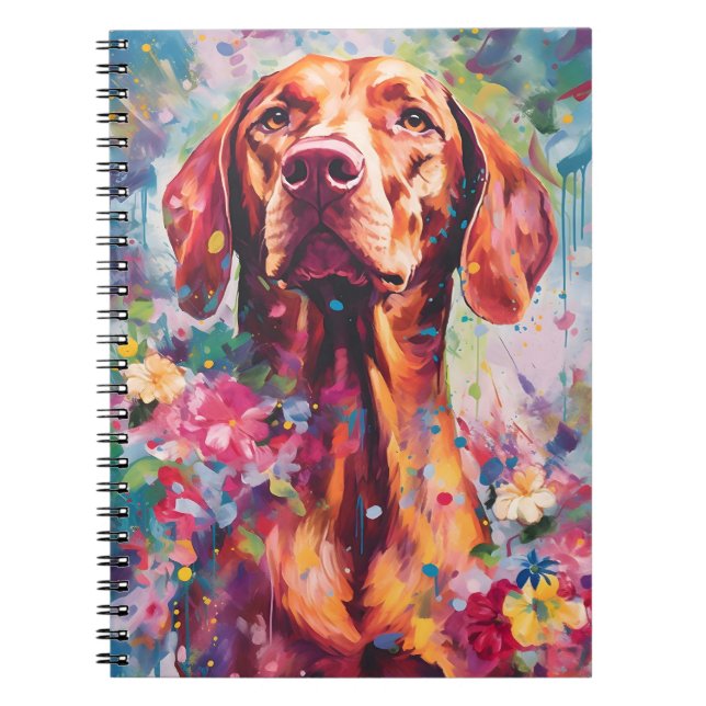 Cuaderno Vizsla colorida (Frente)