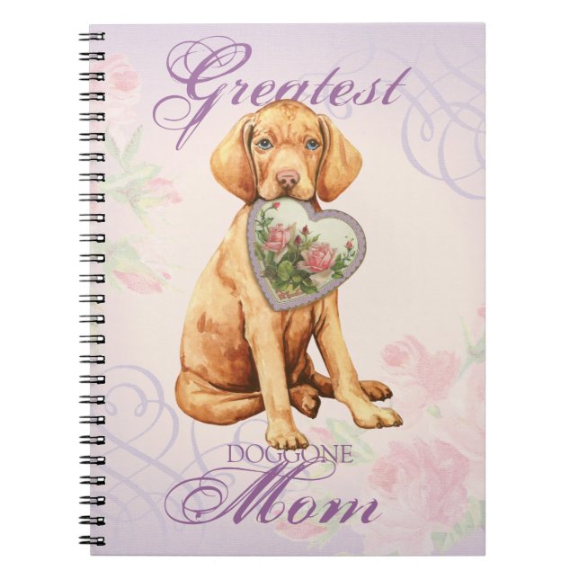 Cuaderno Vizsla Heart Mom (Frente)