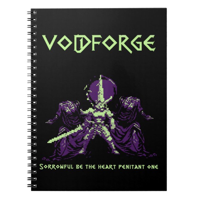 Cuaderno Voidforge "Penitente Uno" Arte Pixel de Fantasía O (Frente)