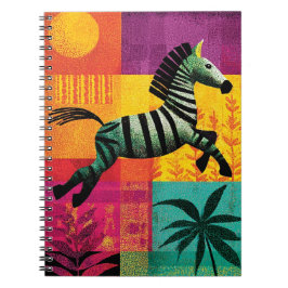 Cuaderno Volando zebra jungle pop