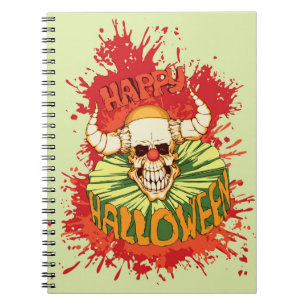 Cuaderno Volante de Halloween: tema diabólico del payaso