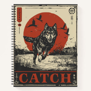 Cuaderno Volante en ejecución con sol rojo Poder animal v