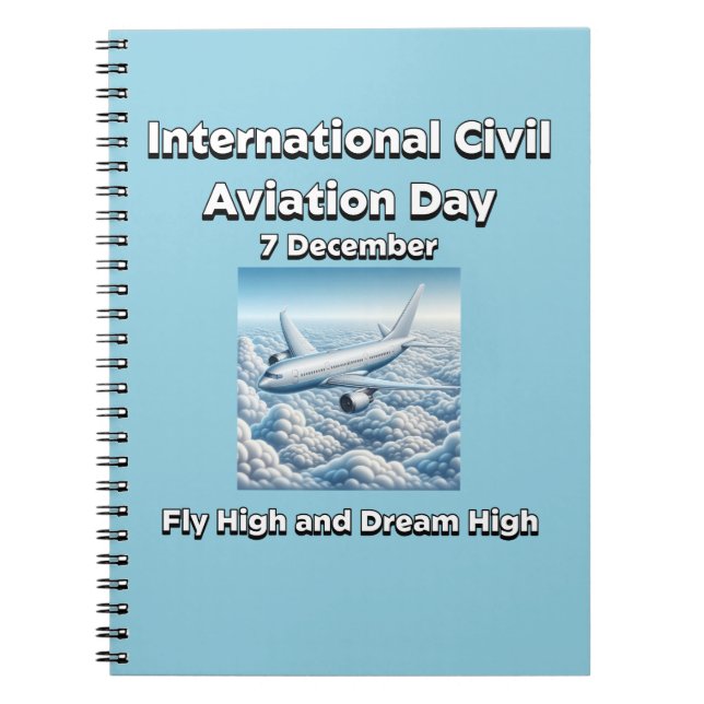 Cuaderno Volar alto y soñar alto. Día de la Aviación Civil (Frente)