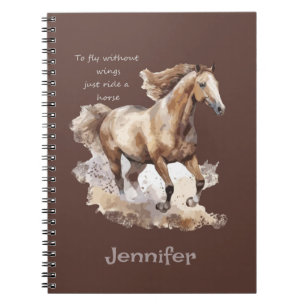 Cuaderno Volar sin alas solo monta a un Personalizado de ca