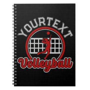 Cuaderno Voleibol ADD NAME Spike Ball Ataque Deportes de Eq