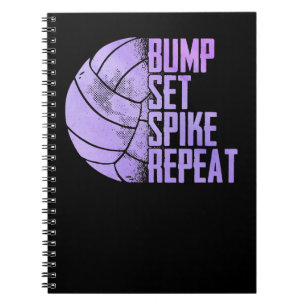 Cuaderno Voleibol Deporte Lover Bump Set Spike Voltaje Repe