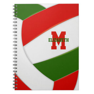 Cuaderno Voleibol masculino de chicas personalizados de col