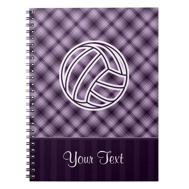 Cuaderno Voleibol púrpura (Frente)