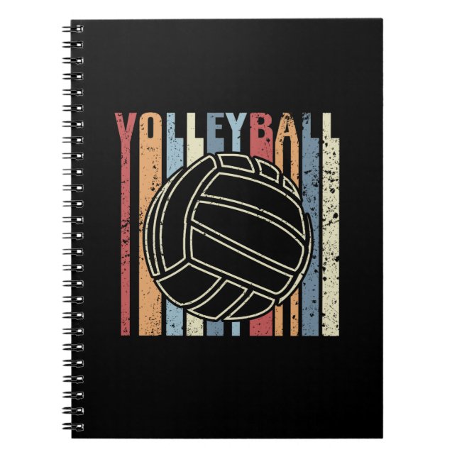 Cuaderno Voleibol retro vintage (Frente)