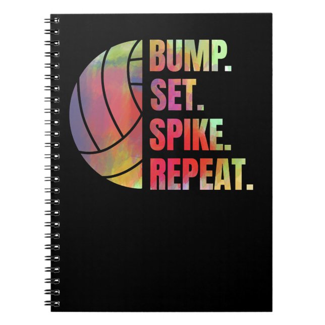 Cuaderno Voleibol Sport Lover Bump Set Spike Repetir 467 (Frente)