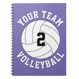 Cuaderno Voleibol Team Name & Player Jersey Number Sports