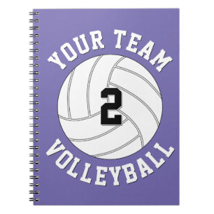 Cuaderno Voleibol Team Name & Player Jersey Number Sports